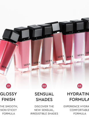 HERA Sensual Nude Lip Gloss #380 CHERISH | Volumizing Sheer & Glossy Finish, Non-sticky, Moisturizing and Hydrating, Korean Makeup, 0.17 oz. (5g)