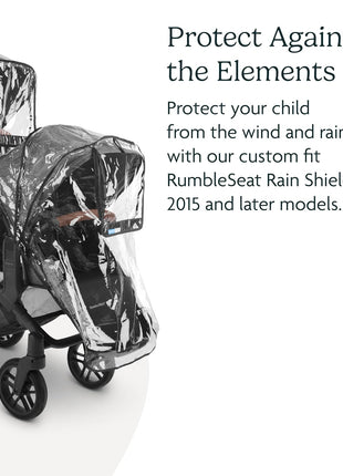 UPPAbaby RumbleSeat Rain Shield/Compatible with RumbleSeat Models 2015-2019, V2, V2+, and V3 / Waterproof and Windproof Coverage/Ventilated Design/Quick Attachment/Easy Access to Child