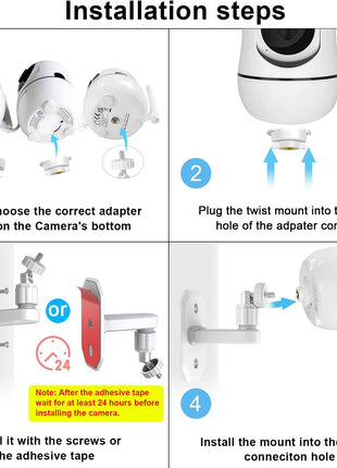 AOZTSUN Adjustable Baby Monitor Mount Compatible with HelloBaby HB6550 HB65/HB66/HB248,ANMEATE SM935E,Nanit Pro Smart Baby Monitor Wall Mount Easy to Install