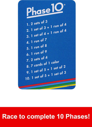 Mattel Games Phase 10 Card Game with 108 Cards, Great Game for Kids, Family or Adult Game Night, Ages 7 Years and Older