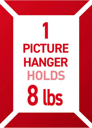 Command 8 lb Jumbo Universal Picture Hanger, 3 Frame Hangers and 8 Command Strips for Sawtooth, D-Ring, Wire, Keyhole and Other Frames, Damage-Free Hanging for Home Decor
