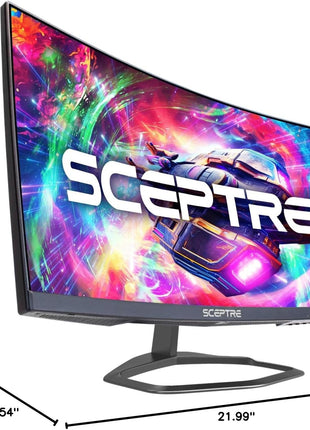 Sceptre Curved 24.5-inch Prime Gaming Monitor up to 240Hz 1080p R1500 1ms DisplayPort x2 HDMI x2 Blue Light Shift Build-in Speakers, Machine Black 2025 (C255B-FWT240 Series)