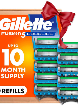 Gillette Fusion5 ProGlide Razor for Men, 12 Blade Refills with Precision Trimmer