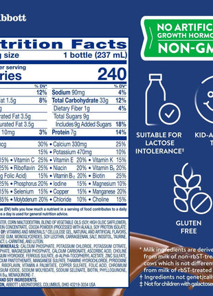 PediaSure Grow & Gain Kids Nutrition Shake, 7g Protein, Chocolate, 24 Pack | GreatTasting Nutritional Shake with Immune Support for Kids, 27 Vitamins & Minerals, is Non-GMO & Gluten-Free, 8 floz bottles