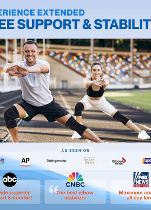 Modvel 2 Pack Knee Brace for Women & Men - Workout Knees Compression Sleeve for Knee Pain Relief Joint Support for ACL, Arthritis, Meniscus Tear Knees Brace for Sports, Rodilleras para Gym Fitness