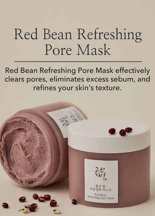 BOJ Red Azuki Bean Pore Cleansing Mask, Rice Honey Grow Mask, Set of 2