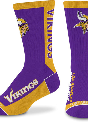 For Bare Feet NFL Unisex Kids Nfl Mvp Crew Sock Youth