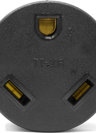 WEN GNA030, NEMA L5-30P Twist-Lock Power Plug to TT-30R Ready Outlet 120V 30-Amp 3600-Watt Generator to RV Adapter, Black
