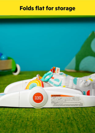 Bright Starts Learn-to-Sit Baby Floor Seat, 2-Positions Grow with Infant, Portable Baby Chair, Includes Sensory Toys, Unisex, 4-12 Months, Playful Paradise