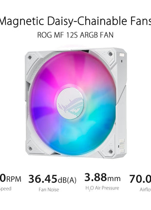 ASUS ROG Ryujin III 240 ARGB WHT All-in-one Liquid CPU Cooler with 240mm Radiator. Asetek 8th gen Pump, 2X Magnetic 120mm ARGB Fans (Daisy Chain Design), 3.5" LCD Display.,White, 6 Year Warranty