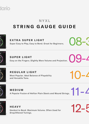 D'Addario Electric Guitar Strings, NYXL Nickel Plated, NYXL1046-3P, Regular Light Gauge 10-46, 6-String Set, Pack of 3