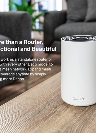 TP-Link Deco XE75 AXE5400 Tri-Band WiFi 6E Mesh System - Covers up to 5500 Sq.Ft, Replaces WiFi Router and Extender, AI-Driven Mesh, 6GHz Band, 2-Pack