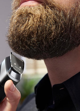 Philips Norelco Multigroom 5000 Series, All-in-One Trimmer and Hair Clipper, 18-Piece Men's Grooming Kit for Beard, Face, Hair, Body and Intimate Areas, No Blade Oil Needed, Model MG5910/49