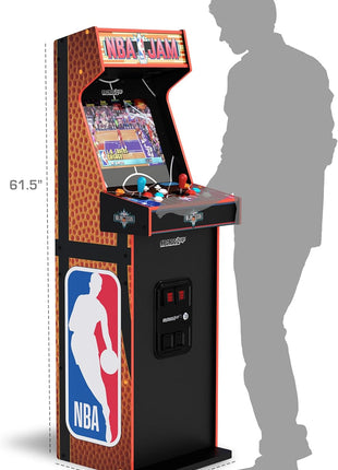 ARCADE1UP NBA Jam Deluxe 2-Player Control Panel Arcade Machine, Built for Your Home, 5 Foot Tall Cabinet with 3 Classic Games