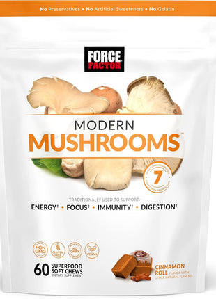 Force Factor Better Turmeric Joint Support Supplement for Extra Strength Joint Health & Modern Mushrooms Soft Chews, Mushroom Supplement with Lions Mane, Turkey Tail