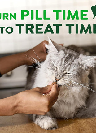 Greenies Feline Pill Pockets for Cats Natural Soft Cat Treats, Chicken Flavor, 3 oz. Pouch (85 Treats)