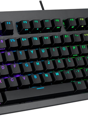 ASUS TUF Gaming K3 Gen II Wired USB Gaming Keyboard – 97-Key Compact Layout, Optical-Mechanical Red (Linear) Switches, PBT Keycaps, Detachable Top Plate, IP57 Waterproofing, PC/Mac Support - Black