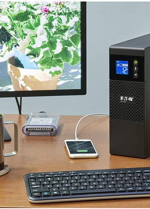 Eaton 5S1500LCD UPS Battery Backup & Surge Protector, 1500VA / 900W, AVR, LCD Display, Line Interactive