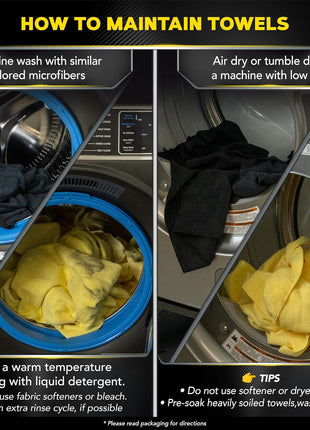 Meguiar's Supreme Shine Microfiber Towels for Cars, Ultra-Plush Car Microfiber Towel Set for Quickly Removing Product Without Leaving Swirls on Paint, Glass, Plastic, or Chrome