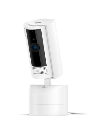 Ring Pan-Tilt Indoor Cam (newest model), See all around your home or business with 360° pan coverage, HD video, plus Two-Way Talk, White