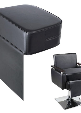 YOSHIKO Salon Booster Seat Cushion for Hair Cutting Salon Leather Pads, Boat Booster seat Cushion, Styling Chair Seat Booster, Barber Beauty Salon Spa Equipment Black