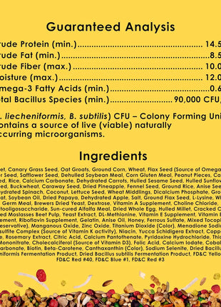 Kaytee Fiesta Parakeet Food, Nutritious and Fun Blend, Supports Skin, Feather, Digestion, Brain and Heart Health, 2 pounds