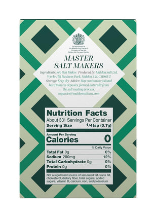 Maldon Salt, Sea Salt Flakes, 8.5 oz (240 g), Kosher, Natural, Unique Gourmet Pyramid Shaped Salt Flakes, Perfect for a Wide Range of Dishes, Hand-Harvested for Four Generations (Packaging May vary)