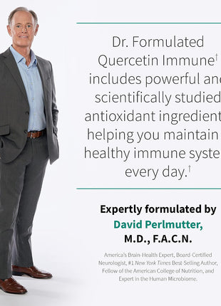 Garden of Life Quercetin Once Daily Immune System Support Supplement with Vitamin C, D & Probiotics – Dr Formulated – Immune Health, Respiratory and Skin Health, Gluten Free, Non GMO – 30 tablets