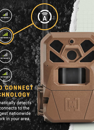 Moultrie Edge 2 Cellular Trail Camera - Auto Connect Nationwide 4G LTE - On Demand 36MP Photo - 1080P Video with HD Audio - 100 Ft Detection Range - Low Glow Flash