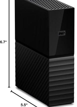 Western Digital 8TB My Book Desktop External Hard Drive, USB 3.0, External HDD with Password Protection and Backup Software - WDBBGB0080HBK-NESN