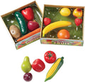 Melissa & Doug Play-Time Produce Fruit (9 pcs) and Vegetables (7 pcs) Realistic Play Food