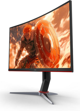 AOC C27G2Z 27 inch Curved Frameless Ultra-Fast Gaming Monitor, FHD 1080p, 0.5ms 240Hz, FreeSync, 2 x HDMI 2.0, 1 x Display Port, Height Adjustable, Xbox PS5 Switch Ready, 3-Year Zero-Bright-Dot