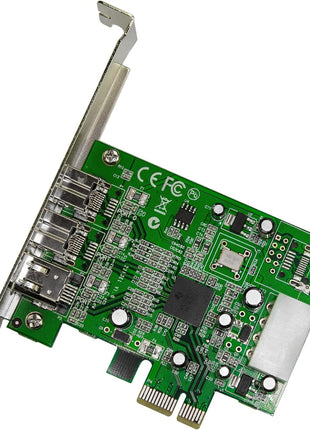 StarTech.com 3 Port 2b 1a 1394 PCI Express FireWire Card Adapter - 1394 FW PCIe FireWire 800 / 400 Card , TAA (PEX1394B3)