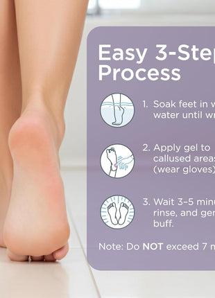 Lee Beauty Professional Callus Remover for Feet - Original, Powerful Formulation - Extra Strength Gel, Home Pedicure Foot Spa Results - Cracked & Dead Dry Skin Supplies - 8 Oz