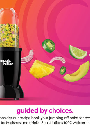 magic bullet Blender, Small, Black, 11 Piece Set