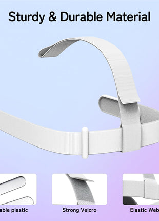Original Replacement Head Strap for Meta Oculus Quest 2, Enhanced Comfort and Gaming Immersion VR Accessories Compatible with Oculus/Meta Quest 2 Elite Strap