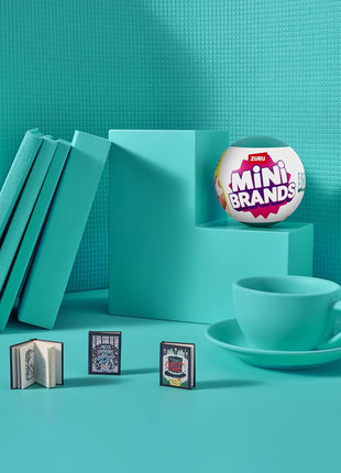 Mini Brands Books Capsule by ZURU Real Miniature Book Brands Collectible Toy, Capsules of 5 Mystery Miniature Books with Real readable Pages and Accessories for Kids, Teens, Adults (Single Capsule)