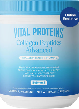 Vital Proteins Collagen Peptides Powder Unflavored 19.3OZ and Bovine Colostrum Supplement 90 Capsules