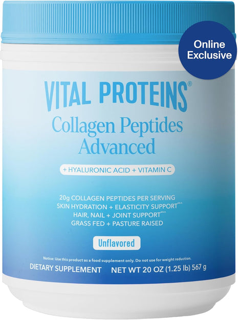 Vital Proteins Collagen Peptides Powder Unflavored 19.3OZ and Bovine Colostrum Supplement 90 Capsules
