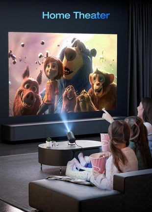 Mini Projector, CLOKOWE 2024 Upgraded Portable Projector with 9000 Lux and Full HD 1080P, Movie Projector Compatible with iOS/Android Phone/Tablet/Laptop/PC/TV Stick/Box/USB Drive/Game Console