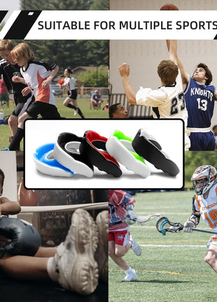 5 Pack Kids Youth Mouth Guard for Sports, Boys Girls Mouth Guard with Case, Child Teen Sports Mouthguard for Football Lacrosse Basketball Boxing Soccer Taekwondo MMA Karate