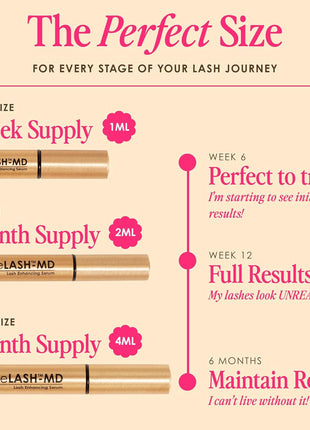 Grande Cosmetics GrandeLASH-MD Lash Enhancing Serum - Peptide & Vitamin Infused Formula for Longer, Thicker, Fuller Looking Lashes - Ophthalmologist Tested, Cruelty-Free