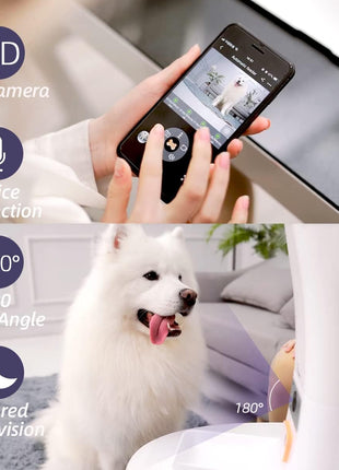 12L 5G WiFi Aautomatic Dog Feeder Large Breed & Automatic cat feeders 1080P Full HD Pet Camera Treat Dispenser Food Dispenser