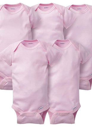 Gerber Baby Boys & Girls 5-Pack Solid Onesies Bodysuits