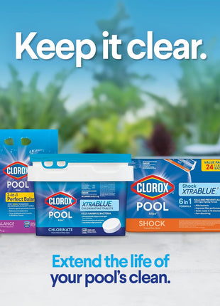 Clorox Pool&Spa XTRABLUE 3 inch Chlorinating Tablets, Individually Wrapped, Kills Bacteria & Stops Algae (5 LB)