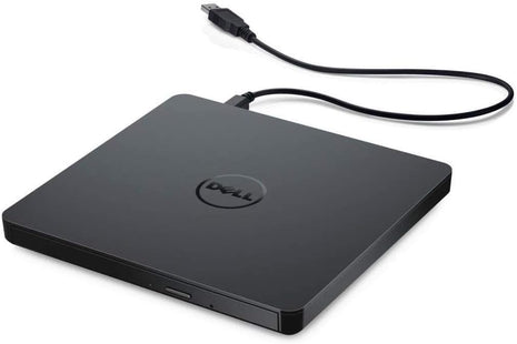 Dell External USB Slim DVD RW Drive DW316, Plug and Play, Black | CyberLink Media Suite 12, 8 Watt, Windows 11 or below
