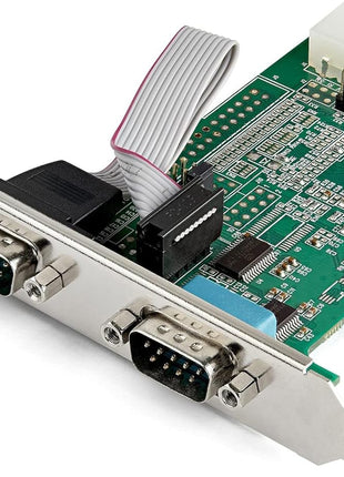 StarTech.com 2-port PCI Express RS232 Serial Adapter Card - PCIe RS232 Serial Host Controller Card - PCIe to Dual Serial DB9 Card - 16950 UART - Expansion Card - Windows & Linux, TAA (PEX2S953)