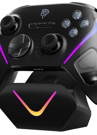 EasySMX D10 Wireless Game Controller – TMR Anti-Drift Joysticks, Dual-Mode Triggers, 1000Hz Polling, Mechanical Buttons, RGB – Bluetooth Gamepad for PC/Switch/Switch2/iOS/Android with Charging Dock