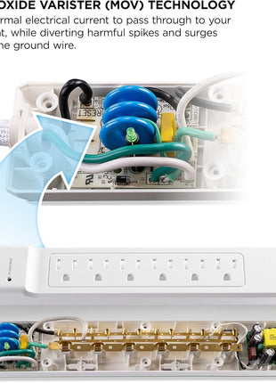 CyberPower CSB706 Essential Surge Protector, 1500J/125V, 7 Outlets, 6ft Power Cord