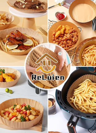 Air Fryer Liners, 8" Parchment Paper for 5-8 QT | Food-Grade Air Fryer Liners Disposable, Oil-Proof, Greaseproof for Baking, Roasting, Microwave Airfryer Baskets Accessories